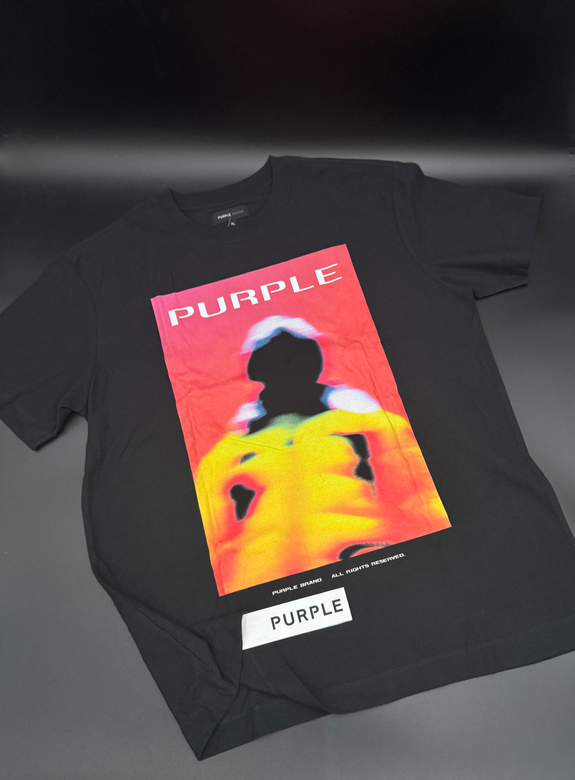 PURPLE BRAND Textured Jersey T-Shirt 'Black'