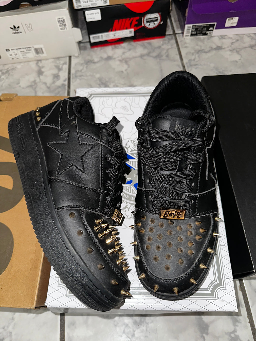Bapesta Studded 'Black'