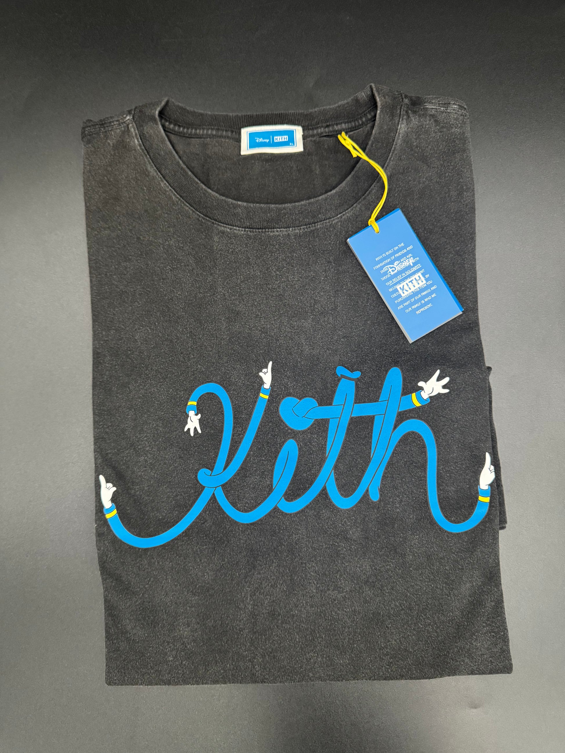 Kith x Disney Donald Duck Arms Vintage Tee 'Black'
