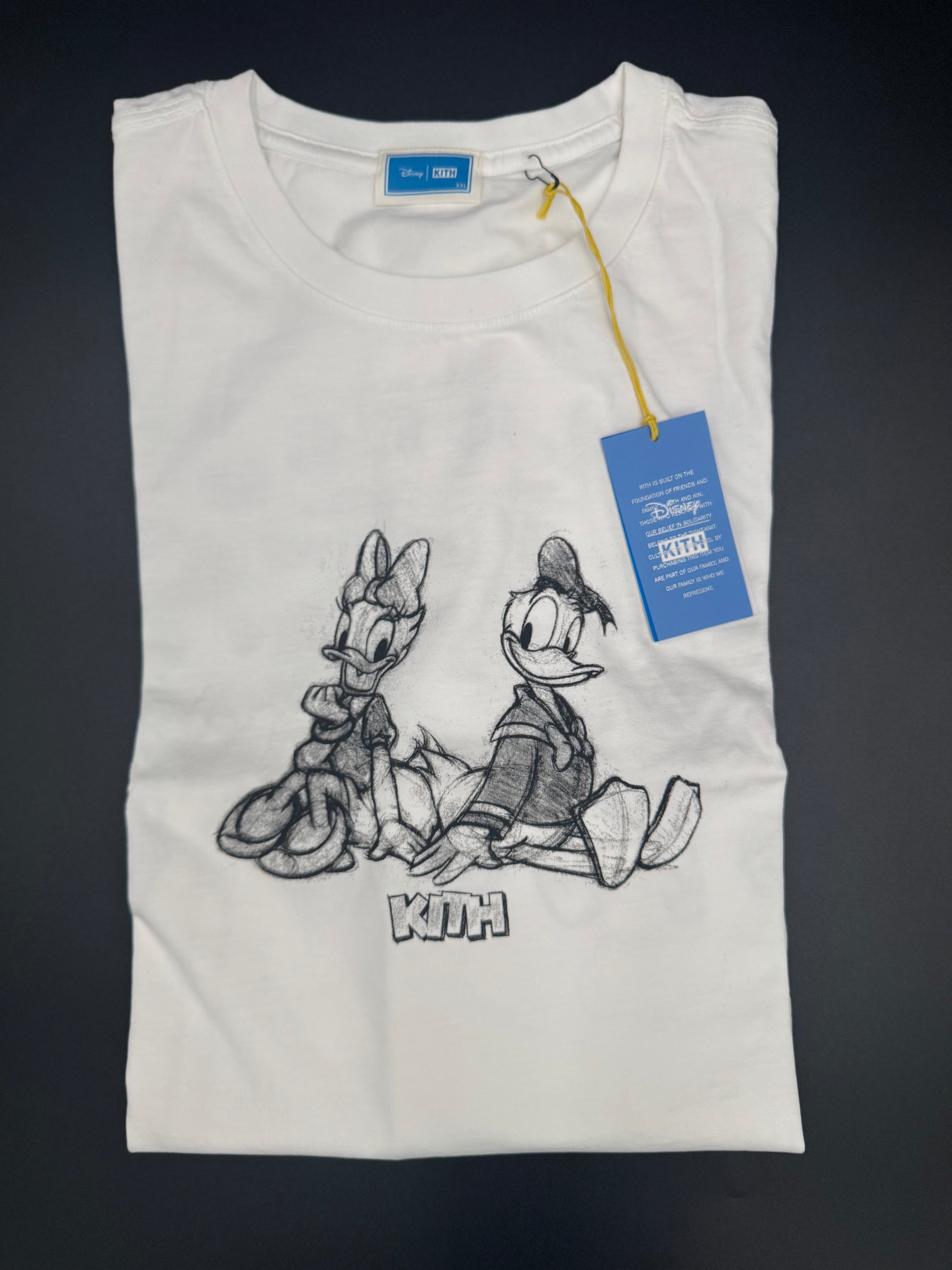 Kith x Disney Donald Duck Sketch Vintage Tee 'White'