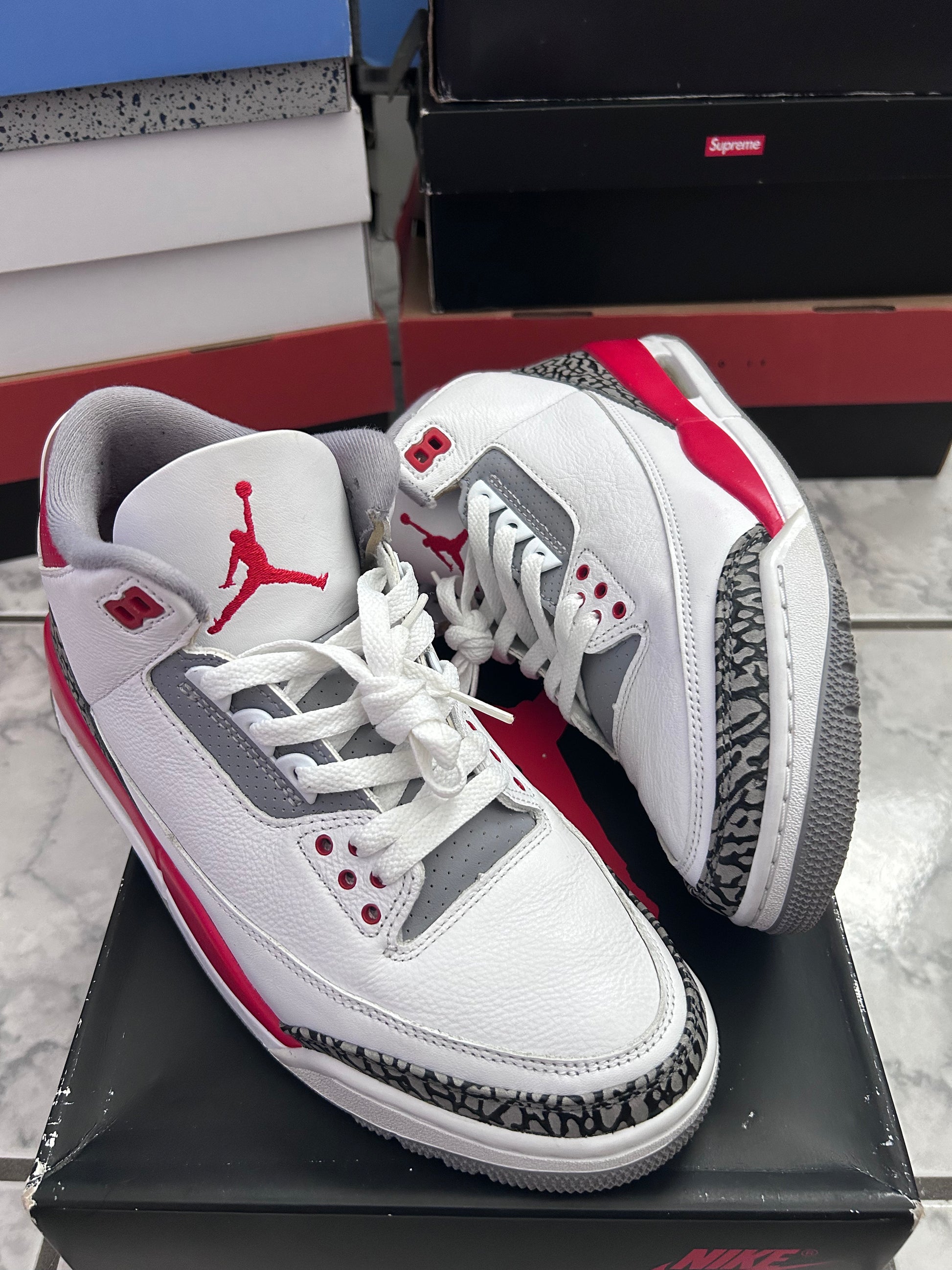 USED Air Jordan 3 Retro 'Fire Red' 2022