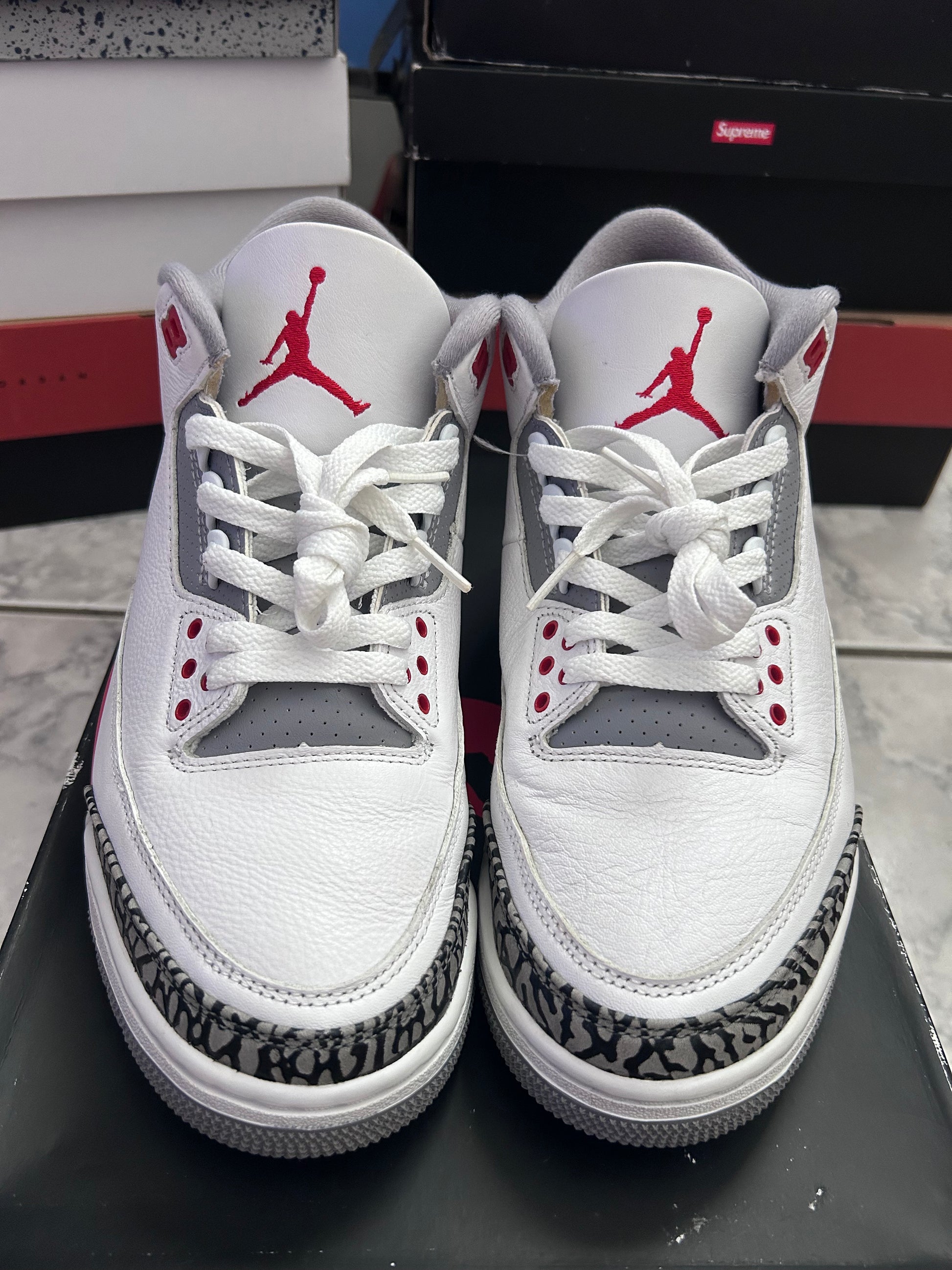 USED Air Jordan 3 Retro 'Fire Red' 2022