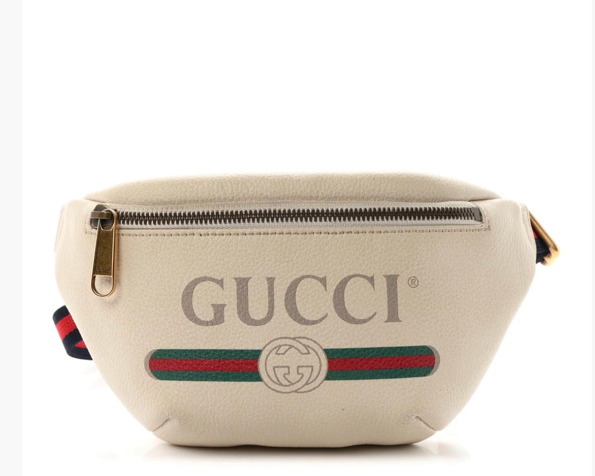 Gucci Print Leather Belt Bag – Ivory - Pre Owned