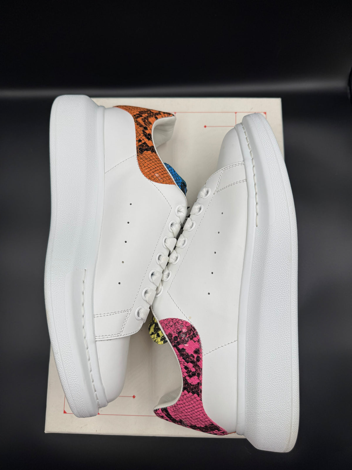 Alexander McQueen Oversized Sneaker 'White Multi Snake Print'