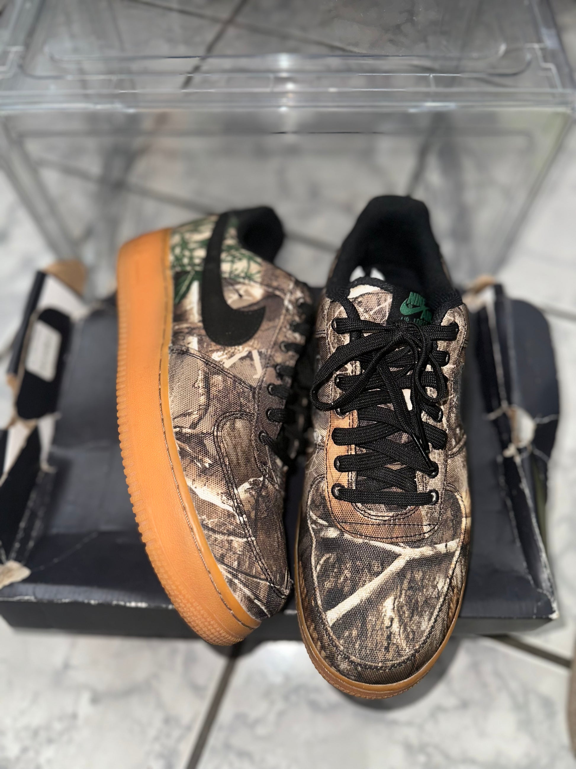 USED Nike Air Force 1 Low Woodland