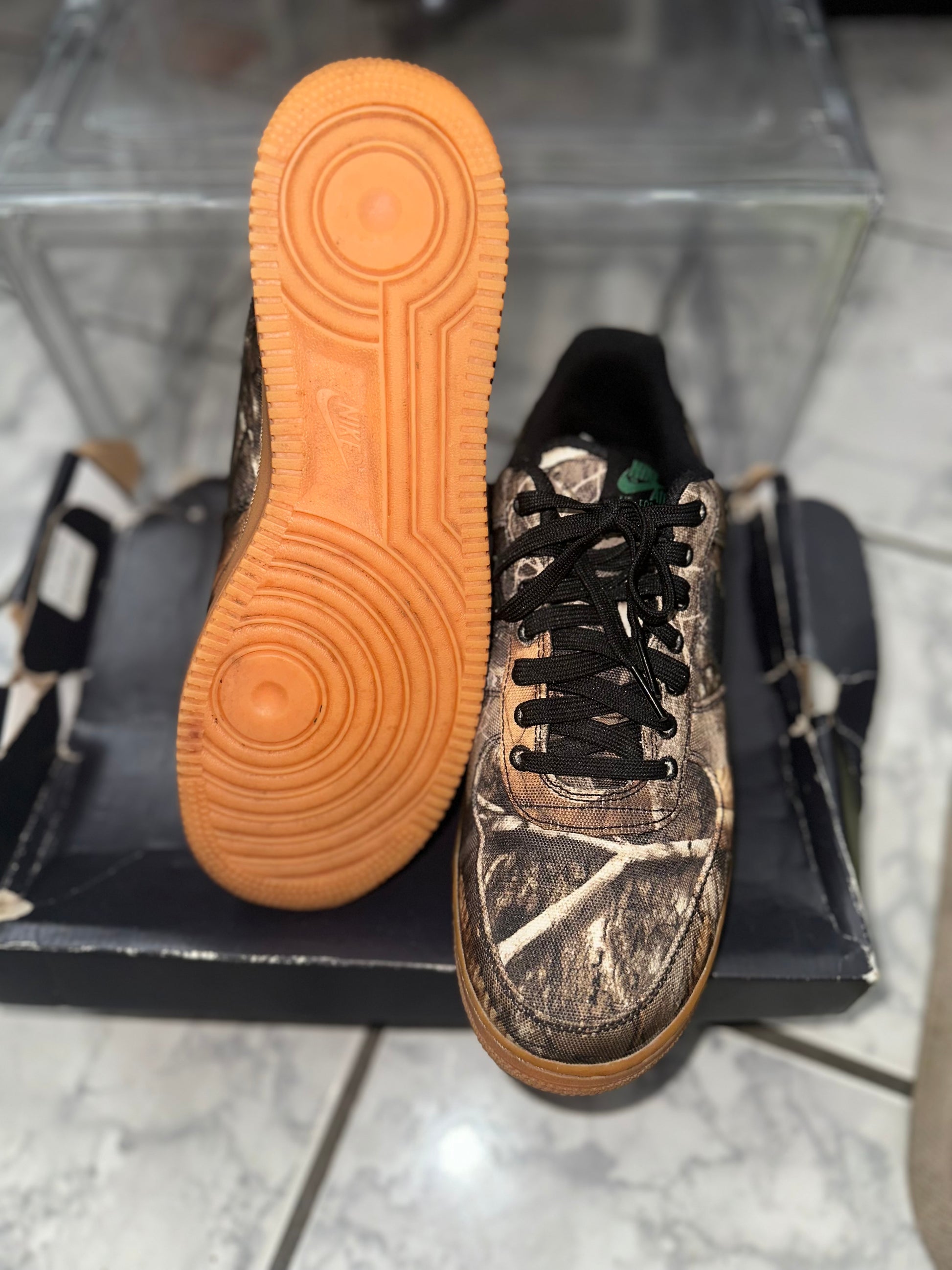 USED Nike Air Force 1 Low Woodland