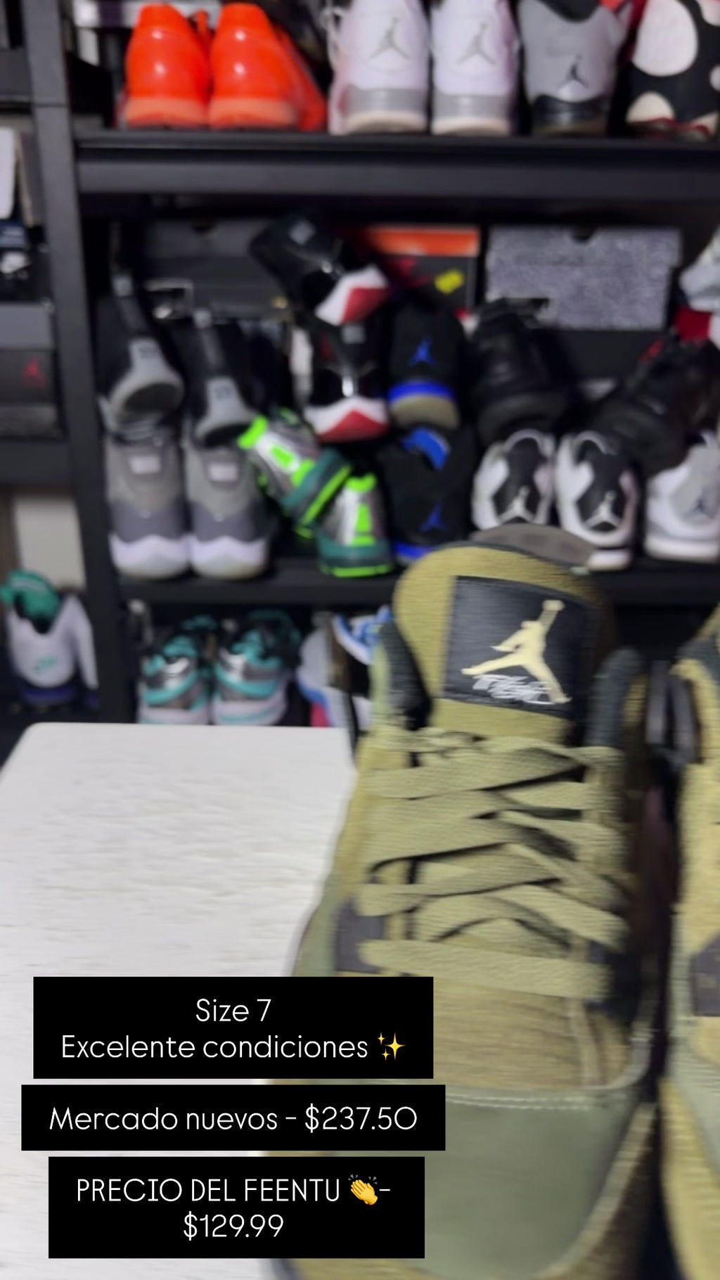 Air Jordan 4 Retro SE Craft GS 'Olive'